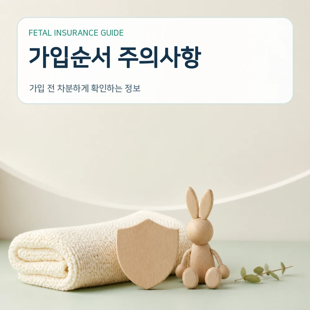 태아보험 가입순서 주의사항