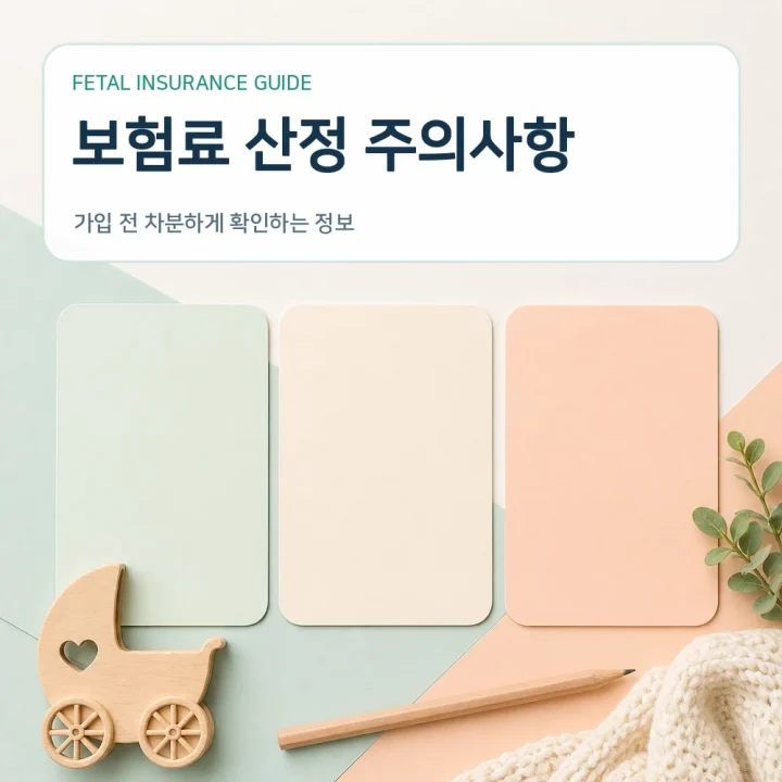 태아보험 보험료 산정 주의사항