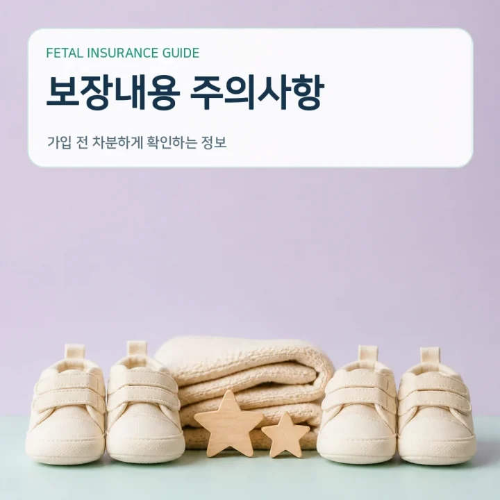 태아보험 보장내용 주의사항