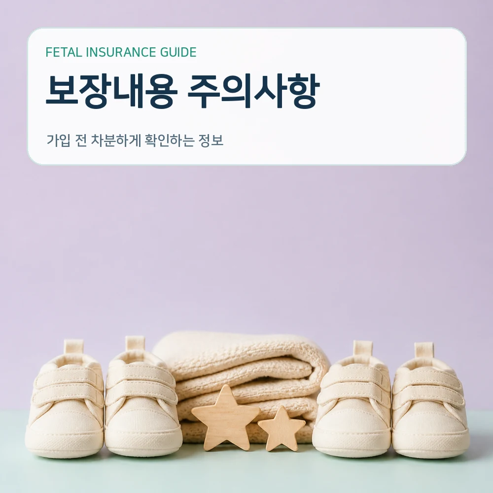 태아보험 보장내용 주의사항