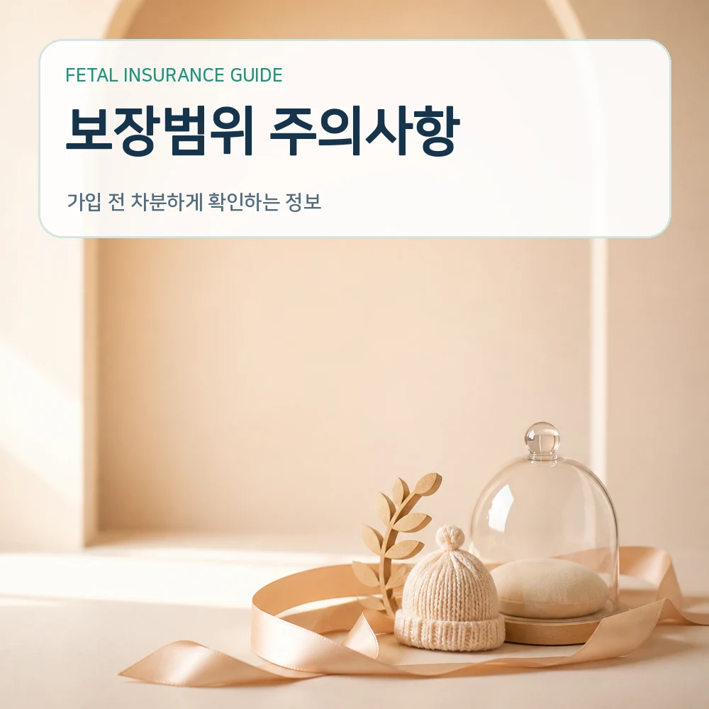 태아보험 보장범위 주의사항