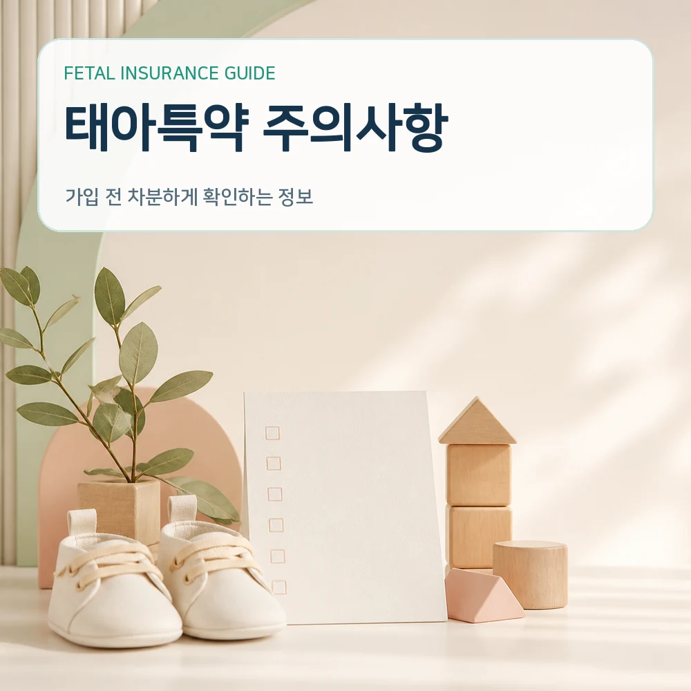 태아보험 태아특약 주의사항