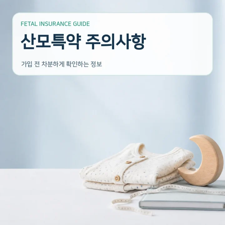 태아보험 산모특약 주의사항