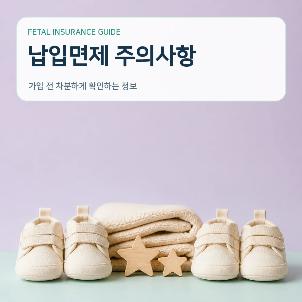 태아보험 납입면제 주의사항