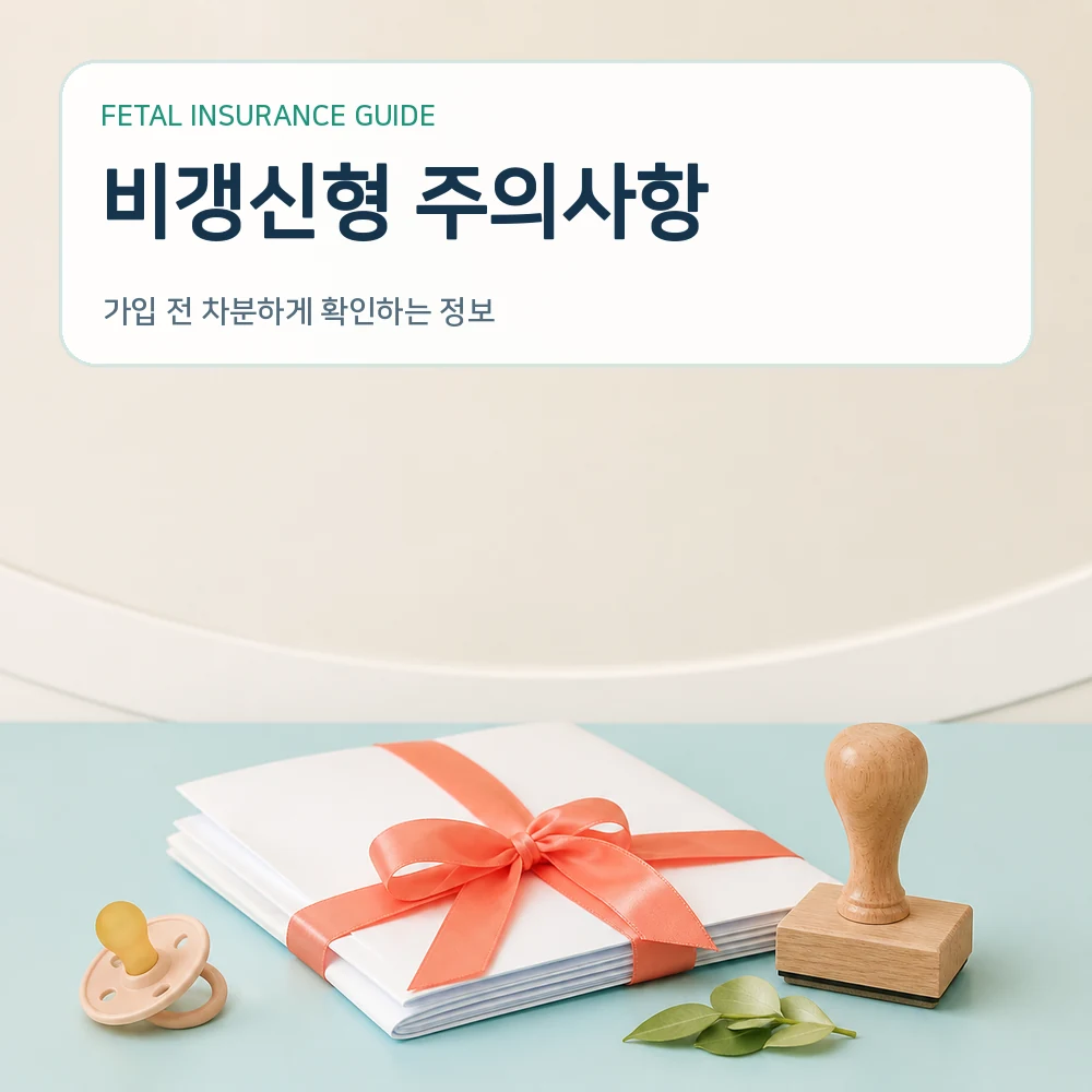 태아보험 비갱신형 주의사항
