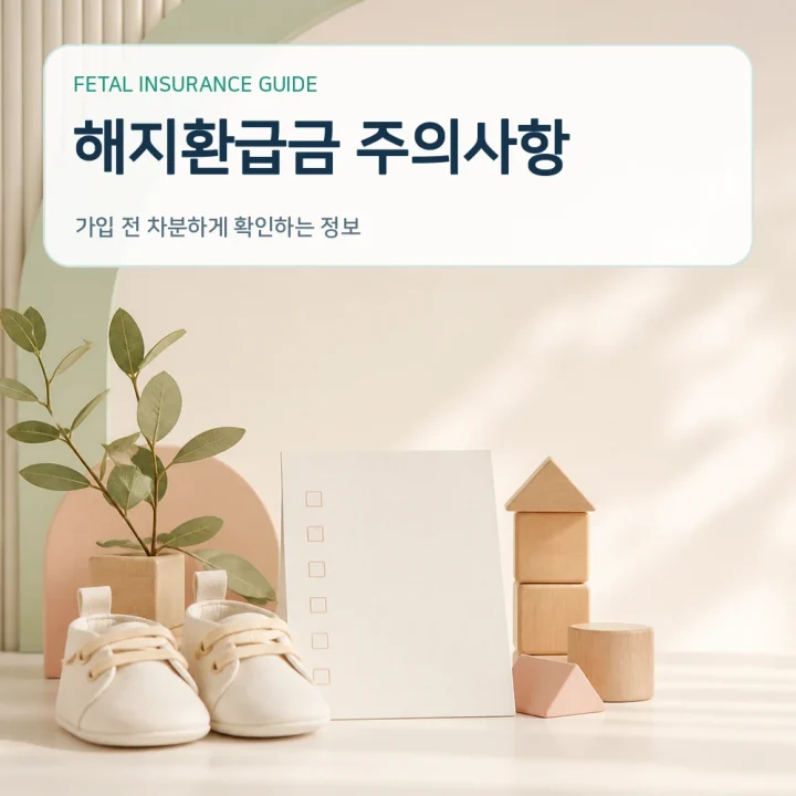 태아보험 해지환급금 주의사항