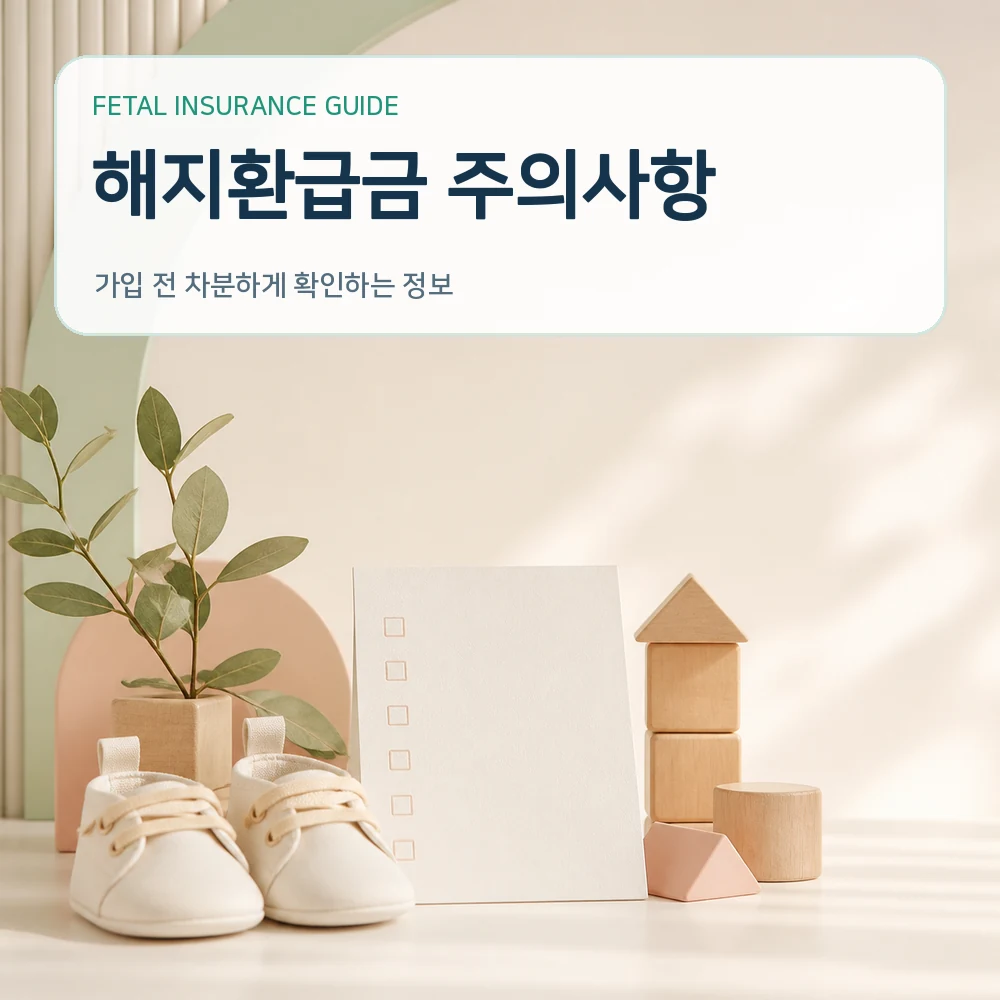 태아보험 해지환급금 주의사항