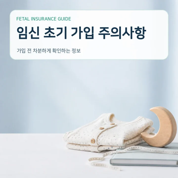 태아보험 임신 초기 가입 주의사항