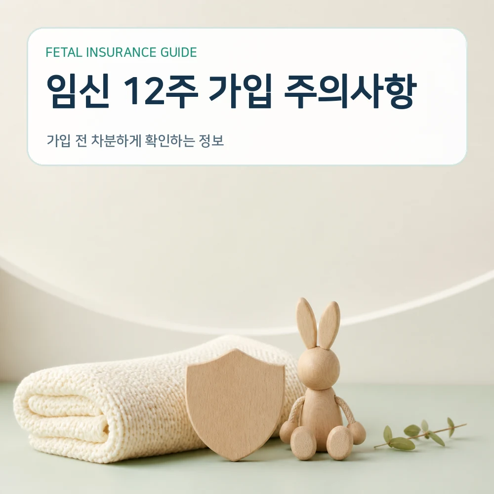 태아보험 임신 12주 가입 주의사항