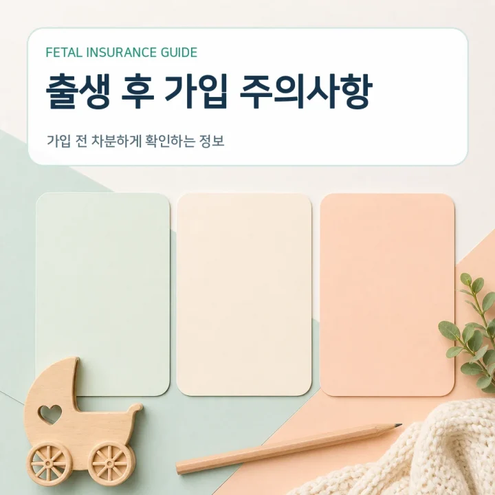 태아보험 출생 후 가입 주의사항