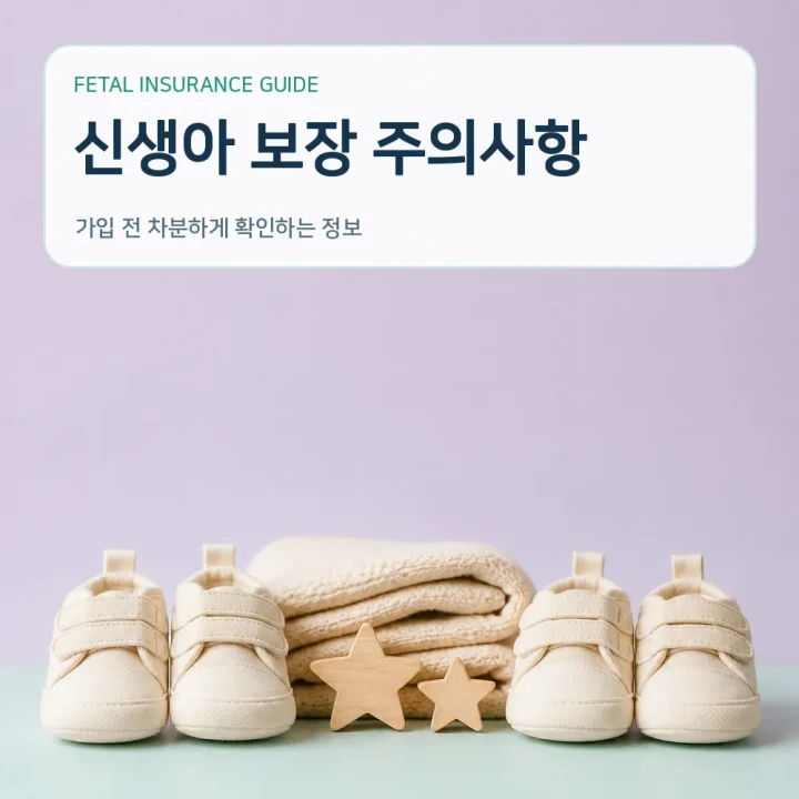 태아보험 신생아 보장 주의사항