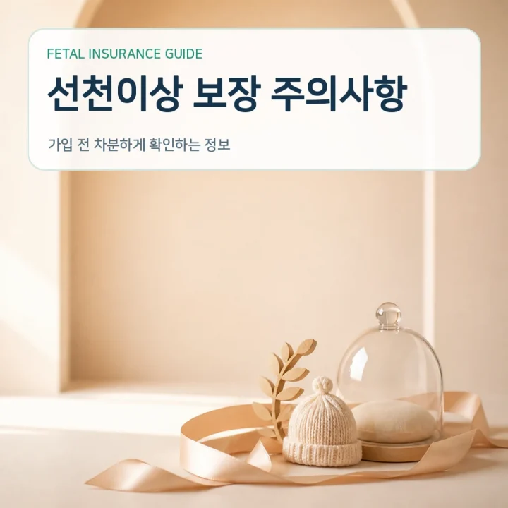 태아보험 선천이상 보장 주의사항