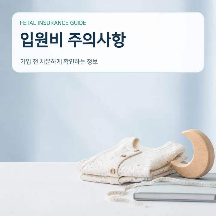 태아보험 입원비 주의사항