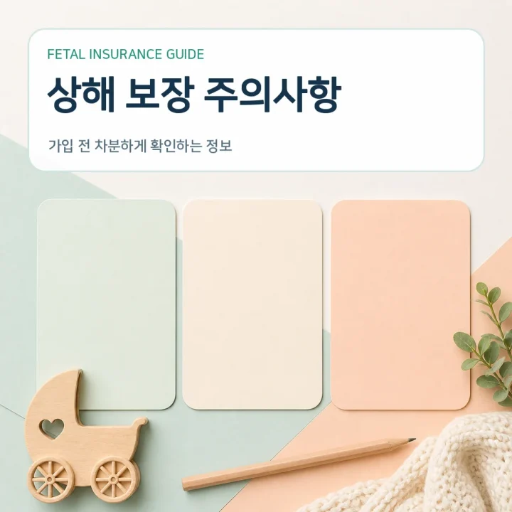 태아보험 상해 보장 주의사항