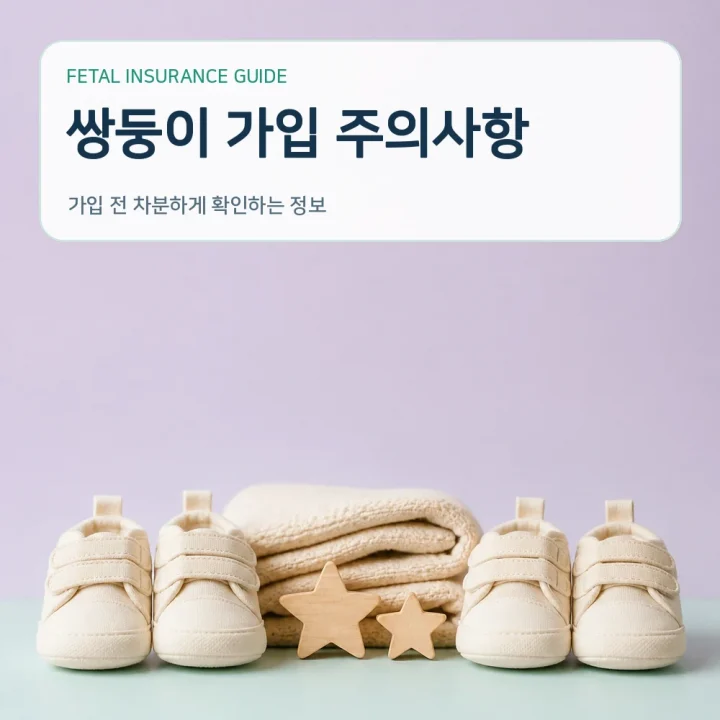 태아보험 쌍둥이 가입 주의사항