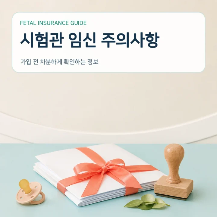 태아보험 시험관 임신 주의사항