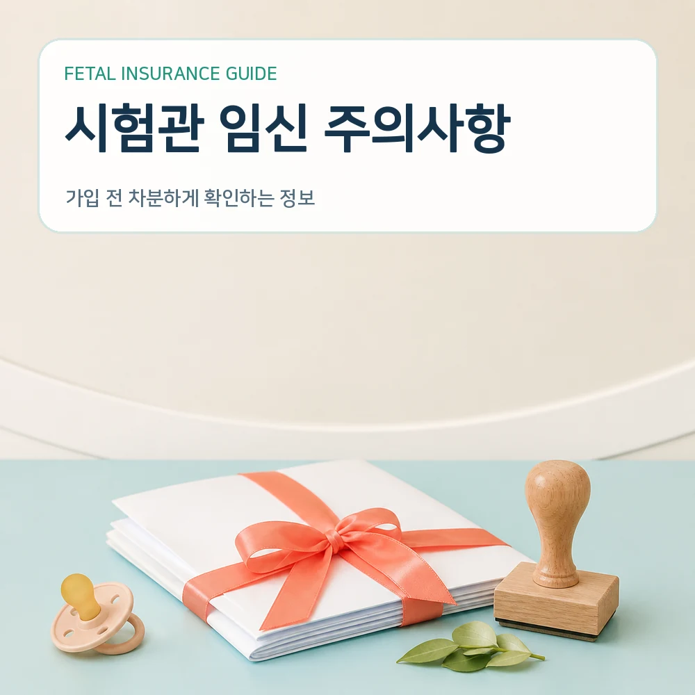 태아보험 시험관 임신 주의사항