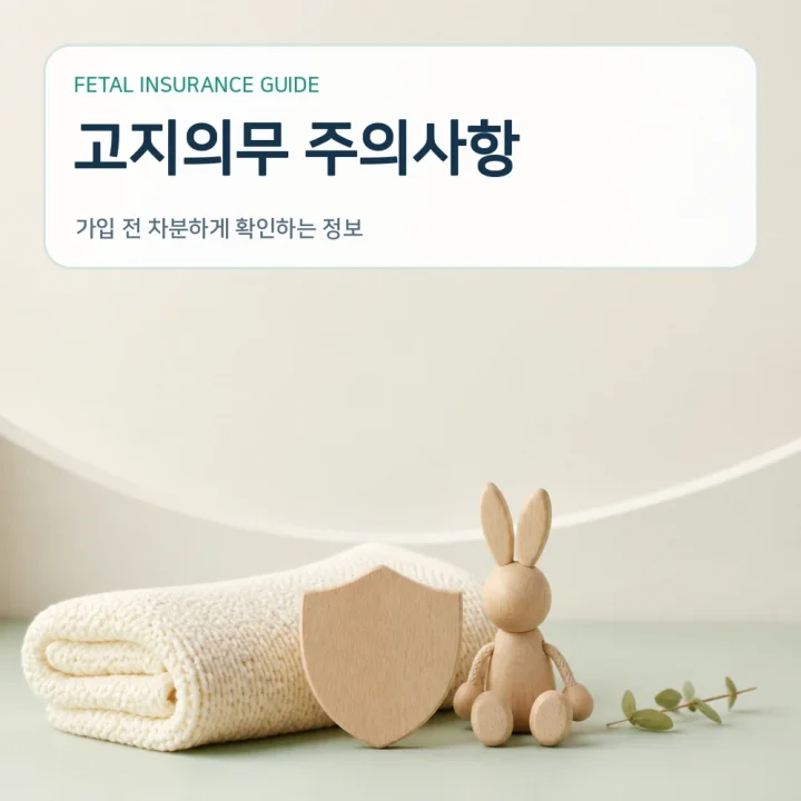 태아보험 고지의무 주의사항