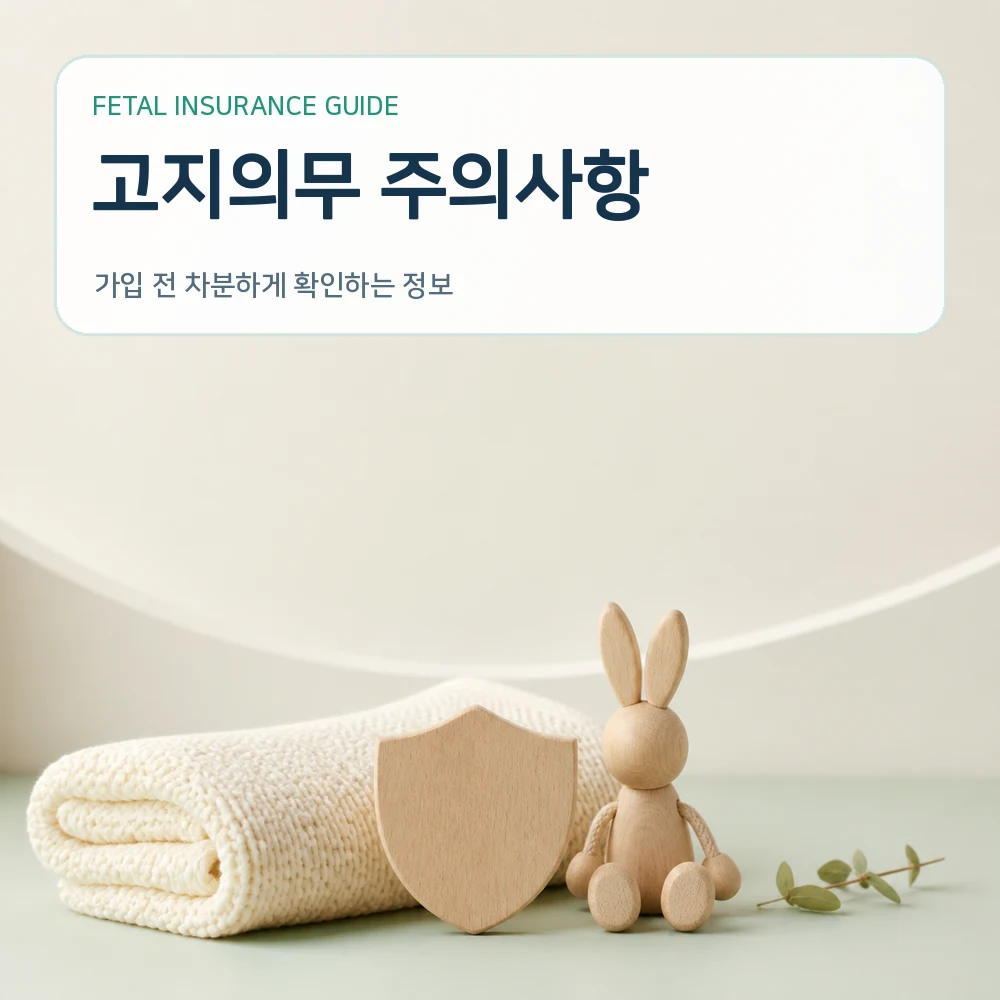 태아보험 고지의무 주의사항